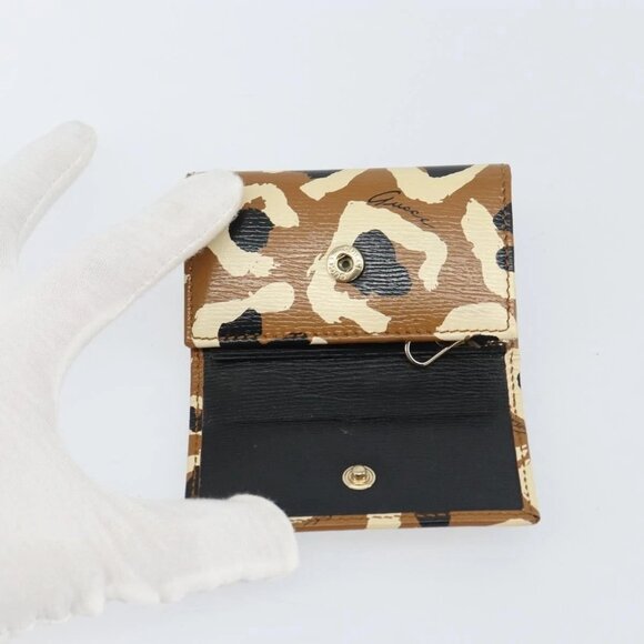 GUCCI Key Case Leather Brown Gold 354499 Auth - Picture 9 of 16